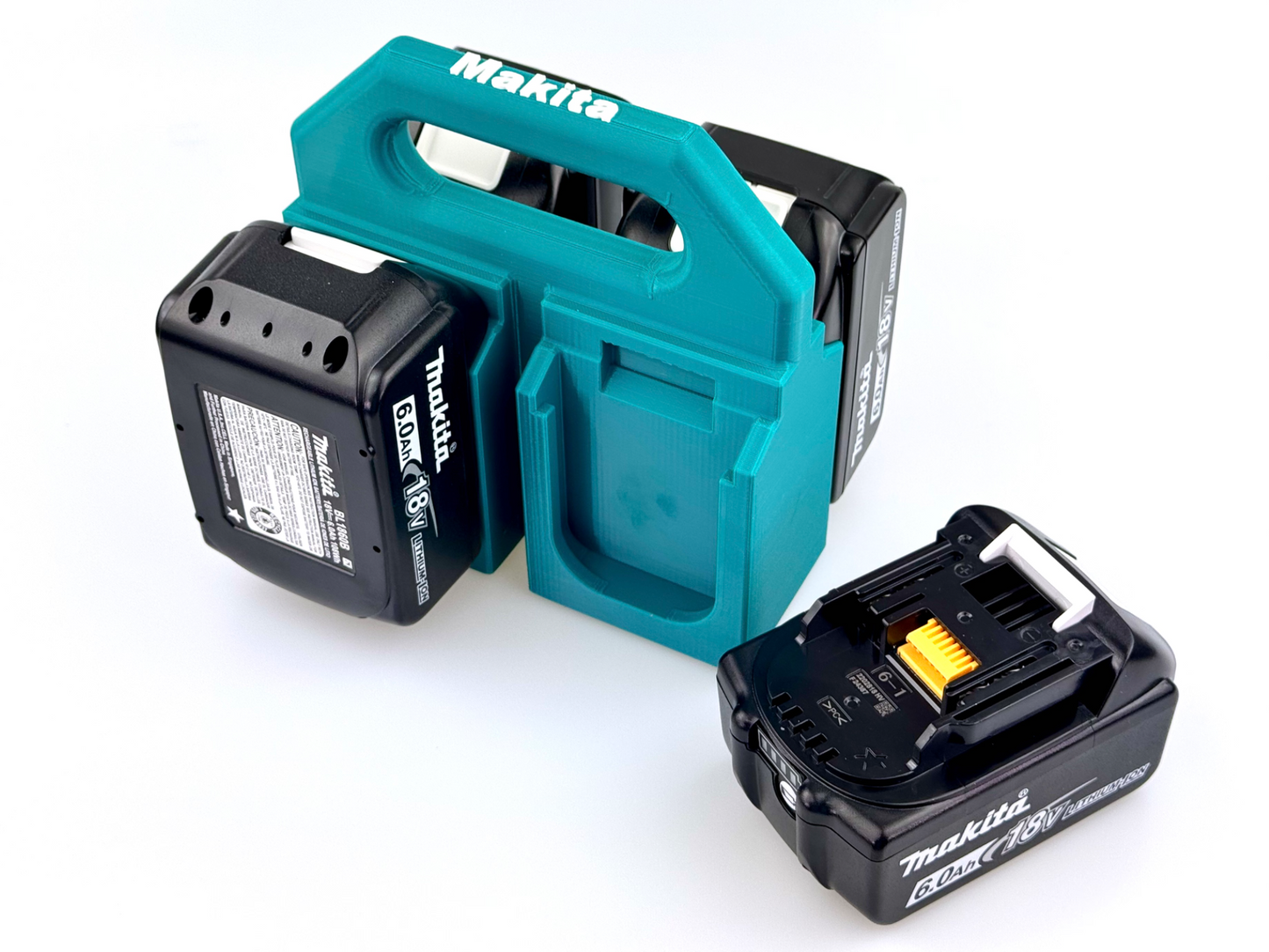 Battery Caddy to Suit Makita 18V Batteries – 4-Slot Workshop Organizer