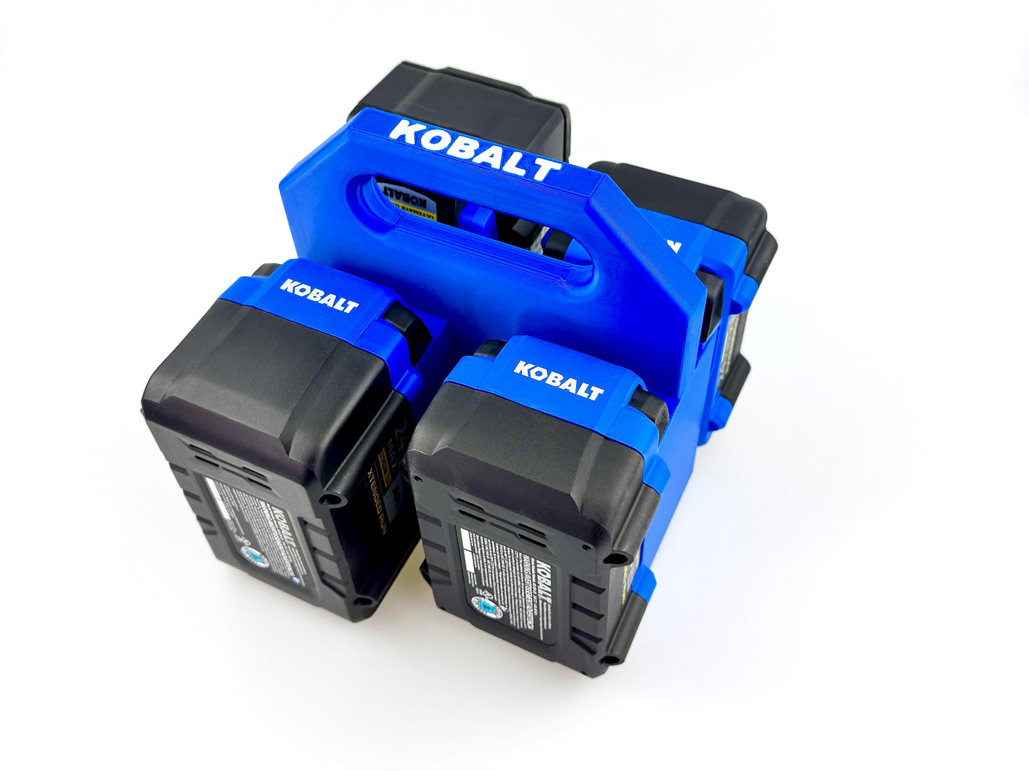 Battery Caddy to Suit Kobalt 24V Batteries – 4-Slot Workshop Organizer