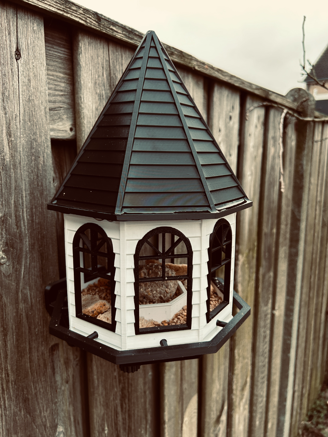 Premium Bird Feeder House with Wall Mount Bracket – Australian Made (7" x 7" x 13")