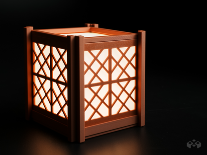 Shoji Lantern with Kumiko Pattern