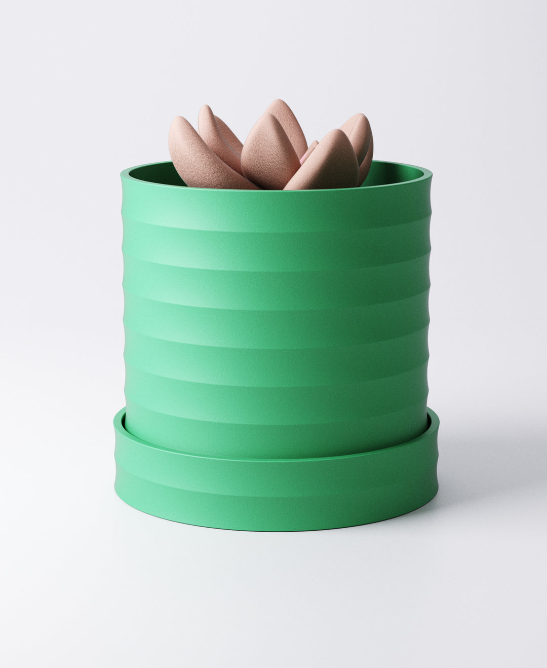 Ripple Planter Set of 3 with Drip Trays – Flowing Sculptural Indoor Plant Pots | Modern Design Harmony