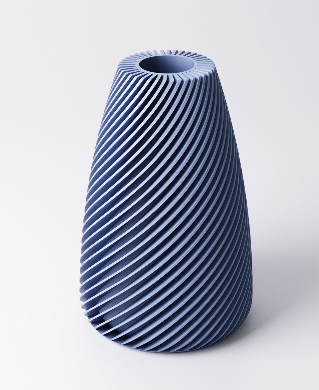 Fin Vase – Angled Ribbed Design | 12×12×18 cm