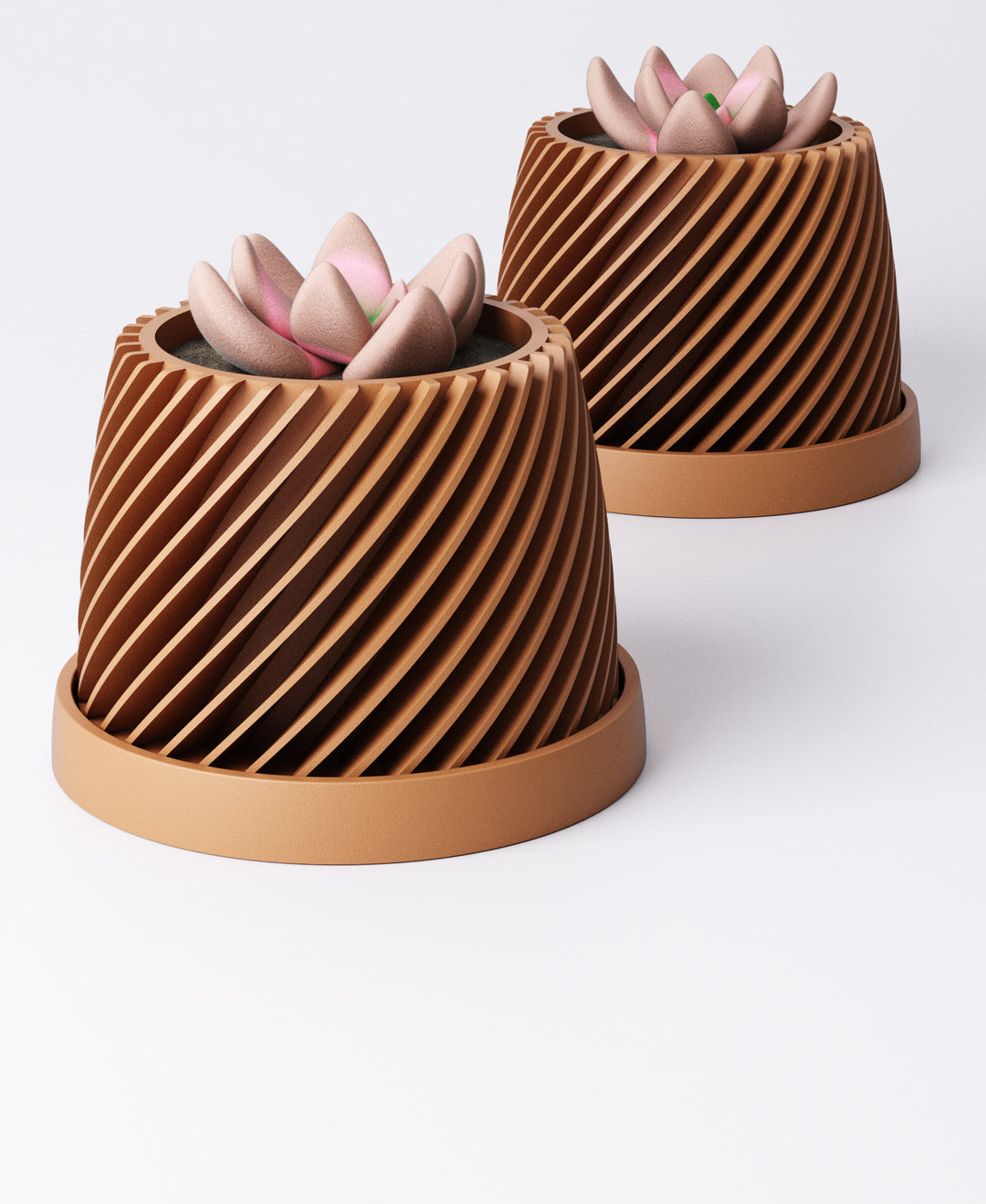 Fin Planter Type 1 with Drip Tray | 10 x 10 x 8 cm