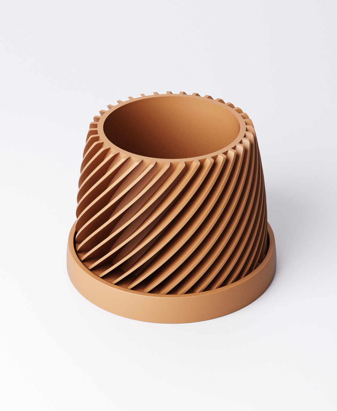 Fin Planter Type 1 with Drip Tray | 10 x 10 x 8 cm