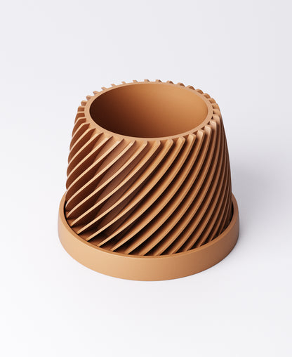 Fin Planter Type 1 with Drip Tray | 10 x 10 x 8 cm