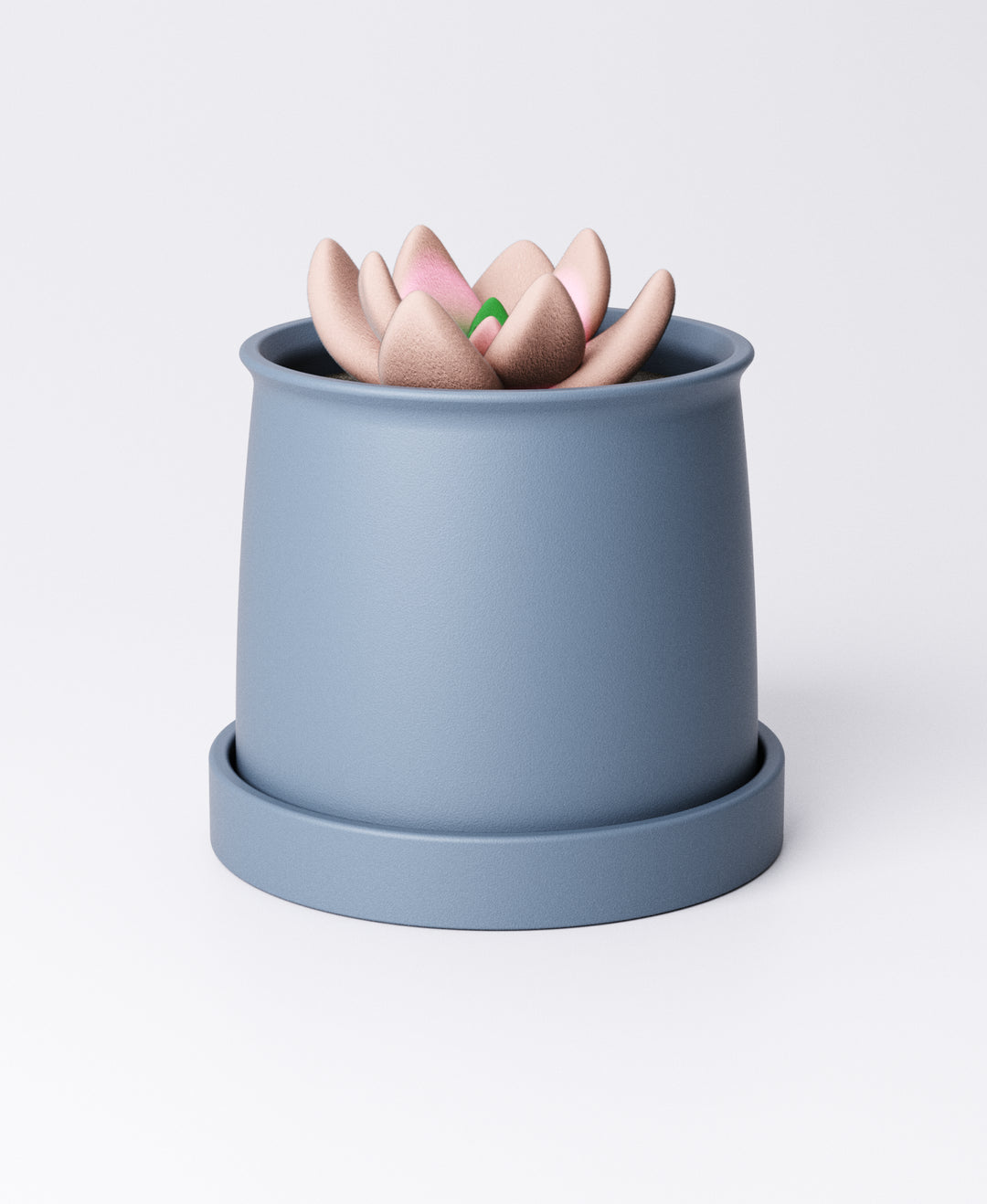 Small Curved Planter with Drip Tray Set of 3