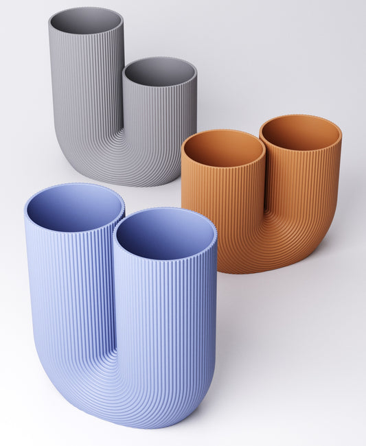 Double Vase – Large Symmetrical or Asymmetrical | 17×9×18 cm