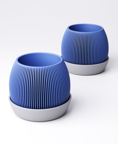 Fin Planter Type 2 with Drip Tray | 10 x 10 x 8 cm