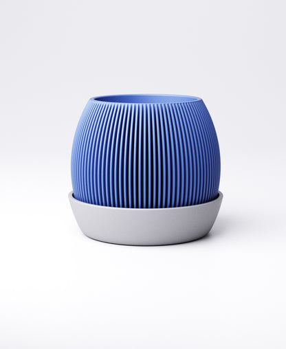 Fin Planter Type 2 with Drip Tray | 10 x 10 x 8 cm