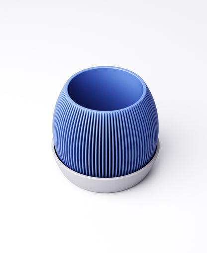 Fin Planter Type 2 with Drip Tray | 10 x 10 x 8 cm