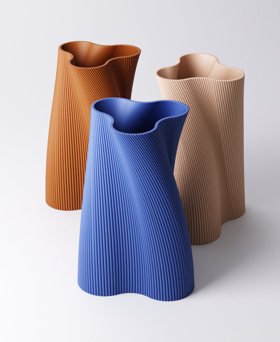 Ripple Vase – Gentle Wave Design | 12×12×14 cm