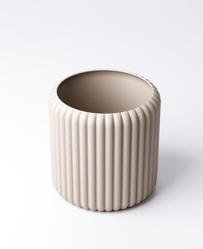 Fluted Vase – Ribbed Cylinder | Small 11×11×11 cm or Large 11×11×18 cm or Set of 2