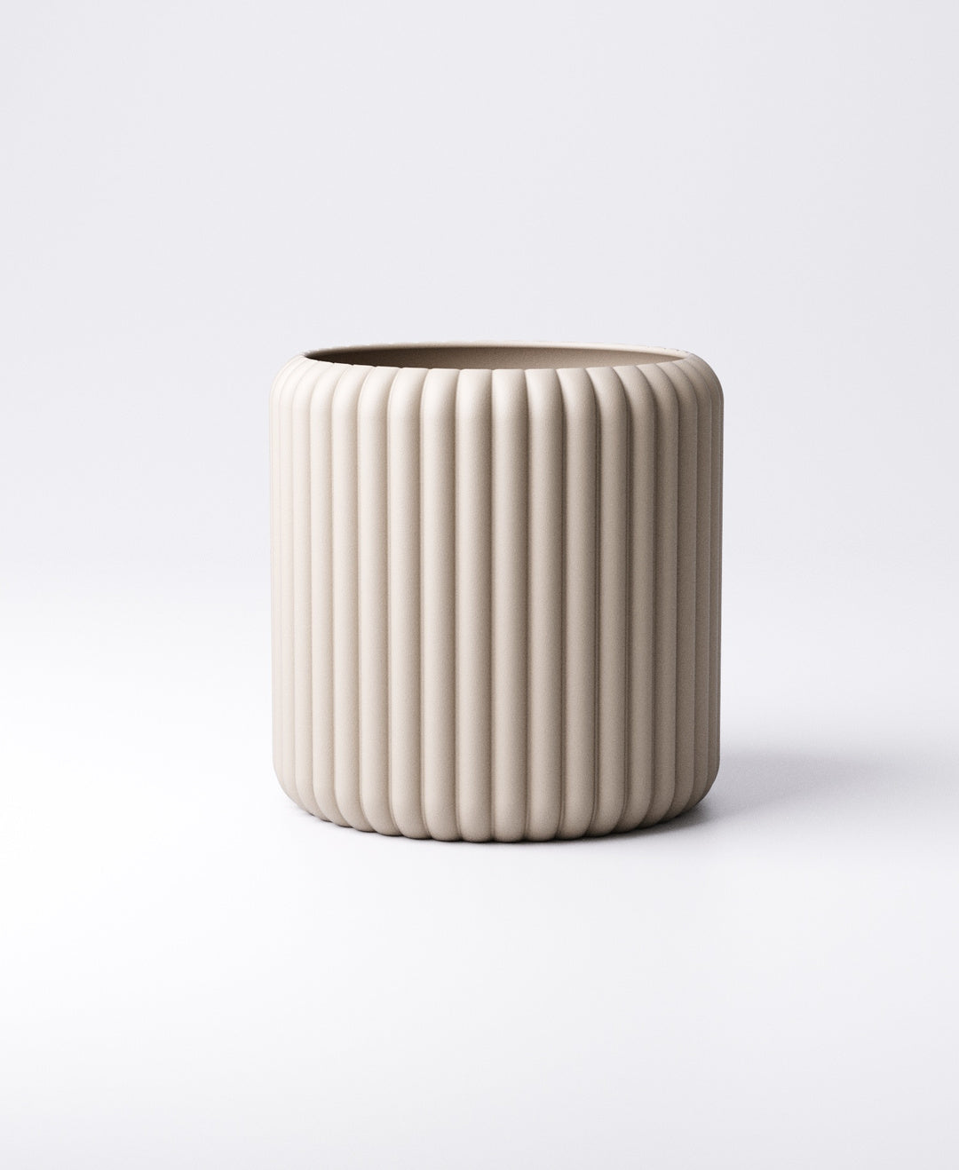 Fluted Vase – Ribbed Cylinder | Small 11×11×11 cm or Large 11×11×18 cm or Set of 2