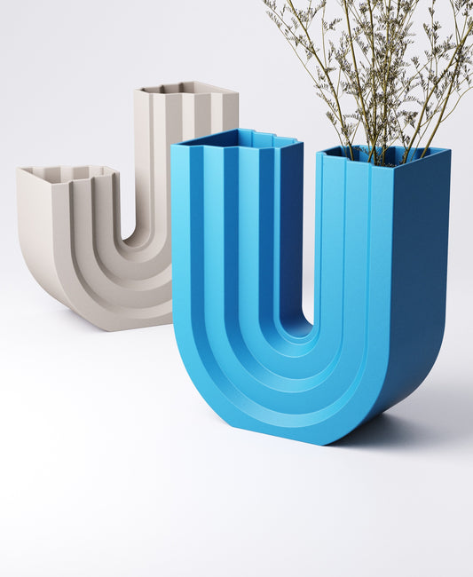 Arch Vase – Symmetrical or Asymmetrical Modern Decor | 16×8×18 cm or Set of 2