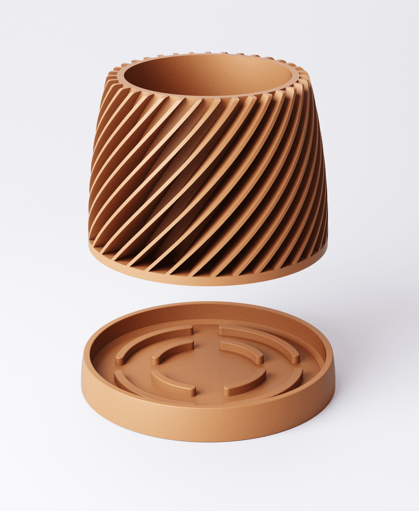 Fin Planter Type 1 with Drip Tray | 10 x 10 x 8 cm