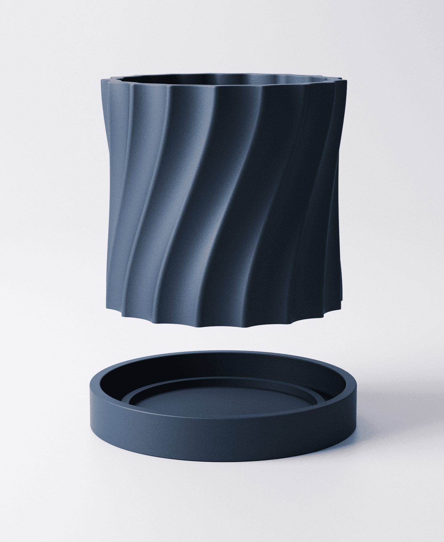 Twist Planter with Drip Tray