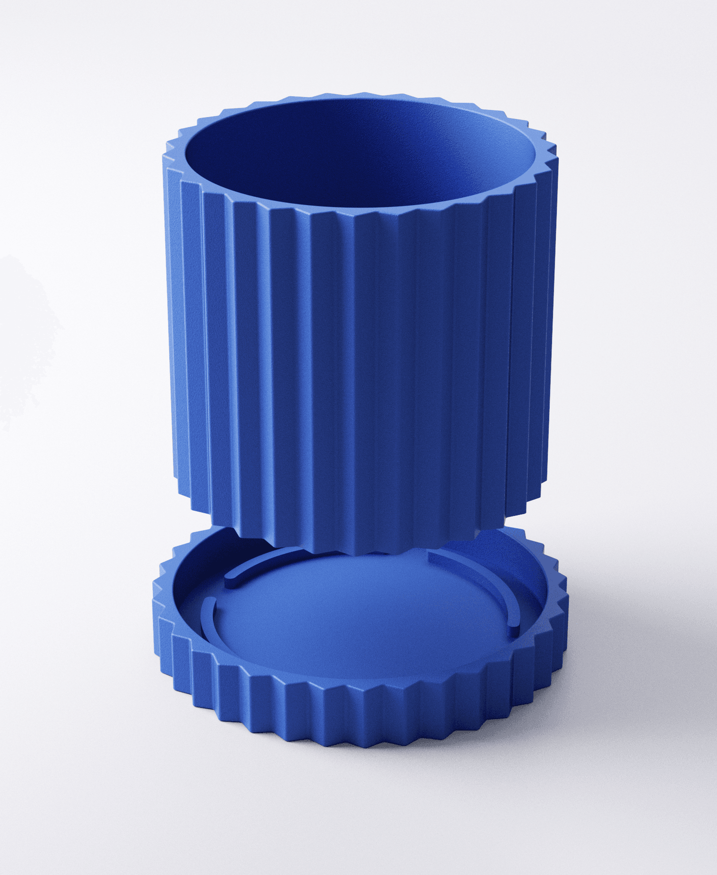 Pleated Planter with Drip Tray
