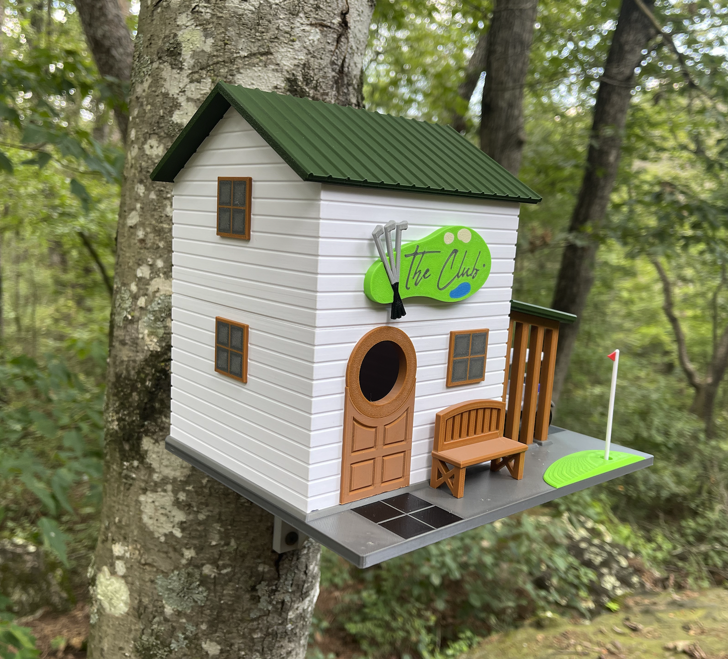 Golf Club Birdhouse - 2 Level Whimsical Garden Gift for Golf Lovers