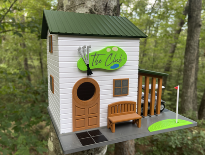 Golf Club Birdhouse - 2 Level Whimsical Garden Gift for Golf Lovers