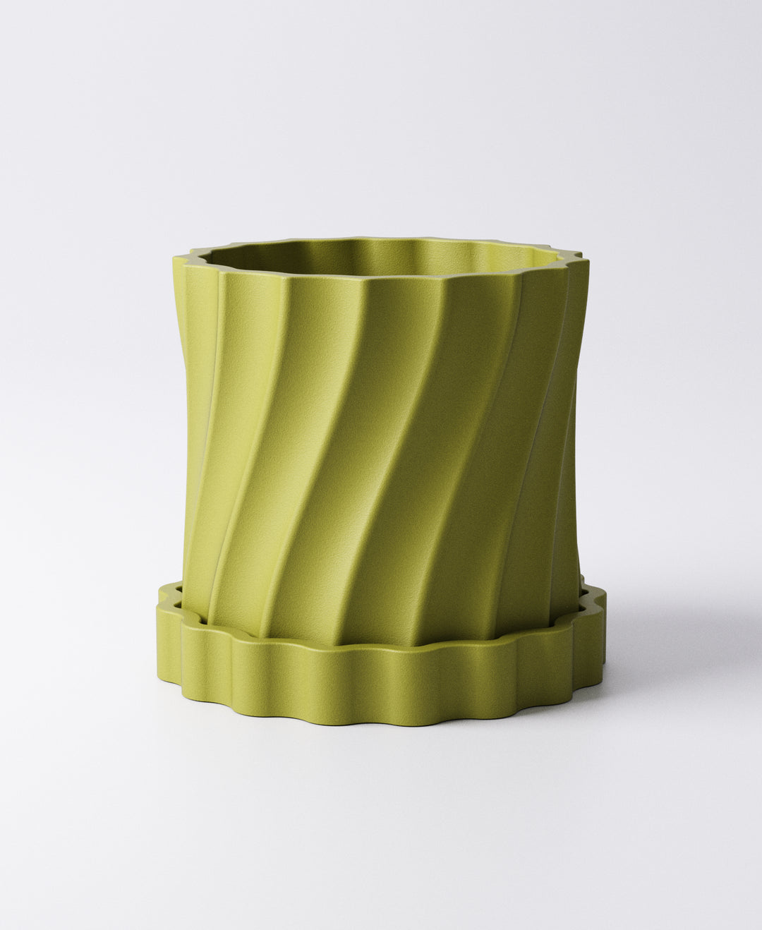 Twist Planter with Drip Tray
