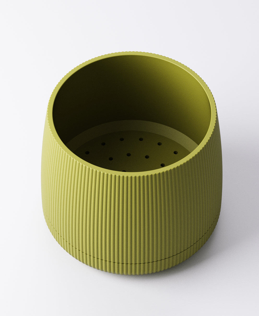 Ridged Planter with Drip Tray 8 x 8x 8cm