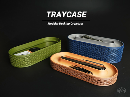 Modular Traycase Desktop Organizer – 3 Heights Set