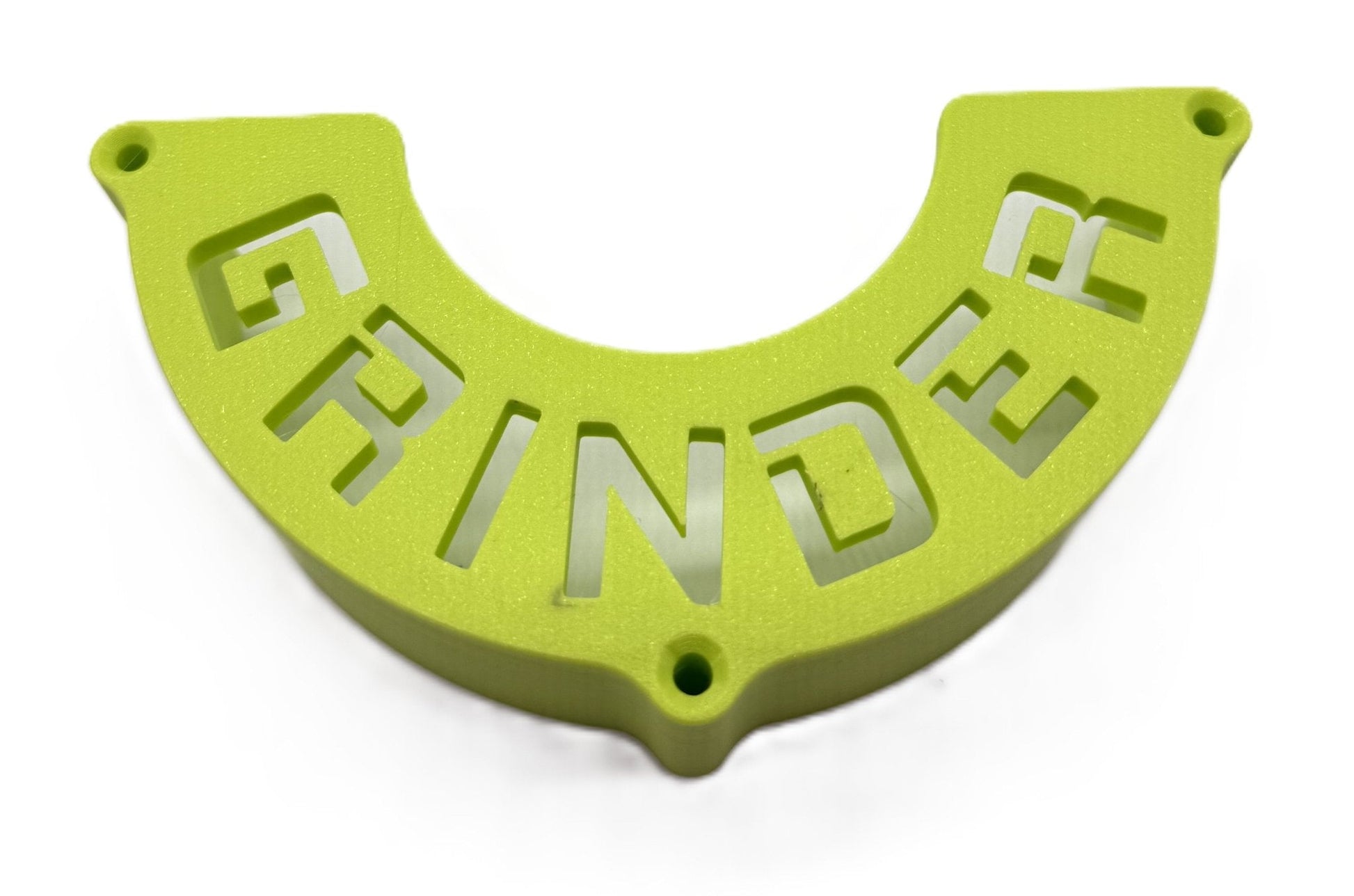 Angle Grinder Wall Mount in bright green color, heavy-duty storage bracket designed for 5" grinders, ideal tool organizer for garage accessories.