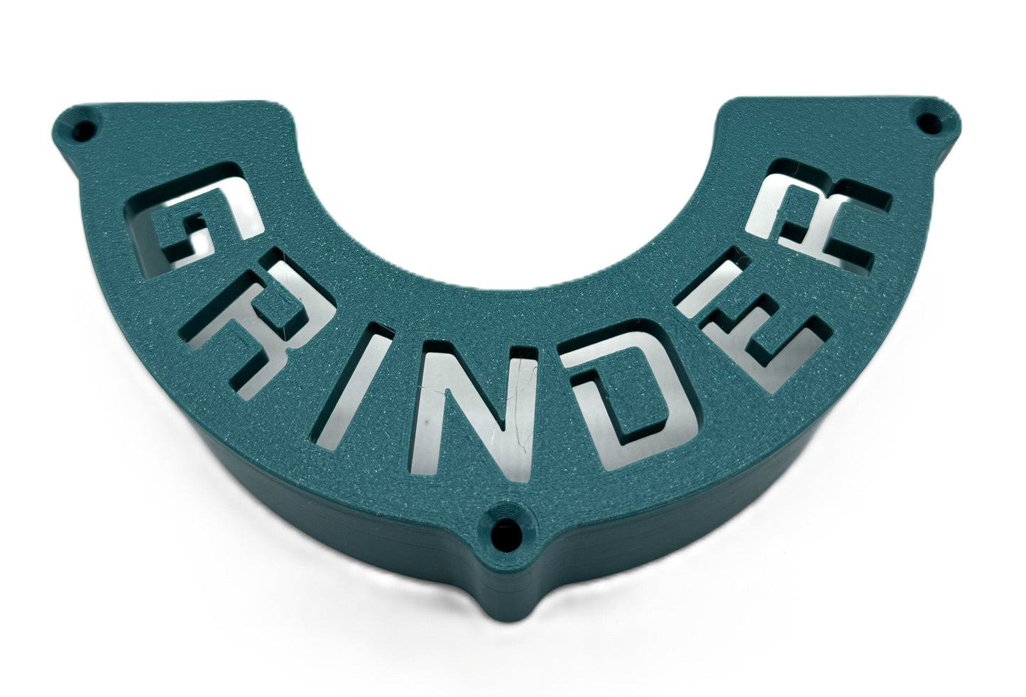 Angle Grinder Wall Mount in teal color, sturdy storage bracket for 5" grinders, essential tool organizer for garage accessories.
