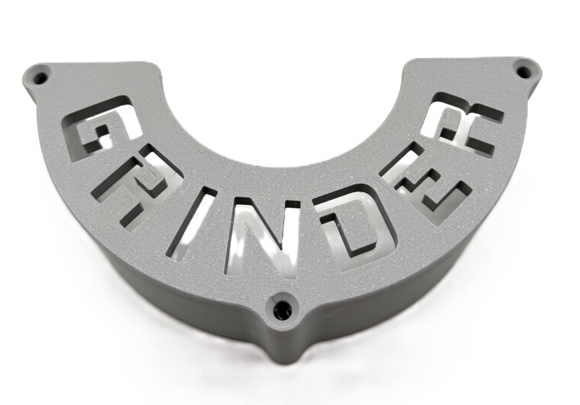 Angle Grinder Wall Mount in gray, durable bracket designed for 5" grinders, efficient tool organization and garage storage solution.