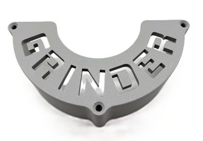 Angle Grinder Wall Mount in gray, durable bracket designed for 5" grinders, efficient tool organization and garage storage solution.