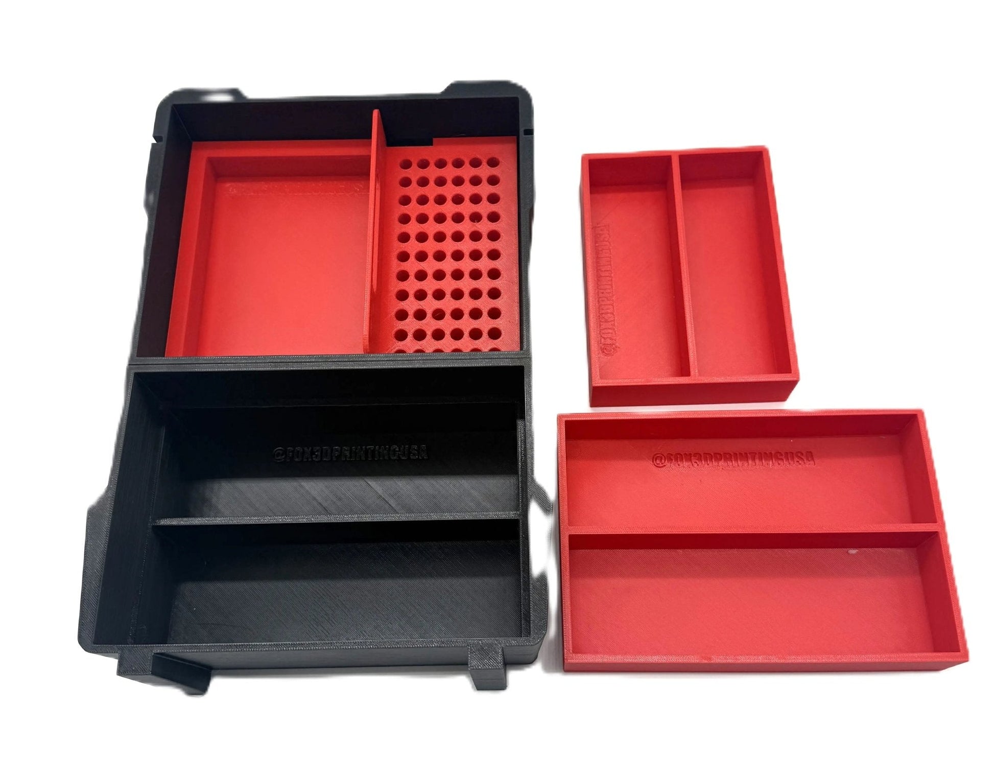 Insert compatible with Milwaukee Packout Model 48228435 – Modular organization system showcasing individual compartments for various hex and drill bits.