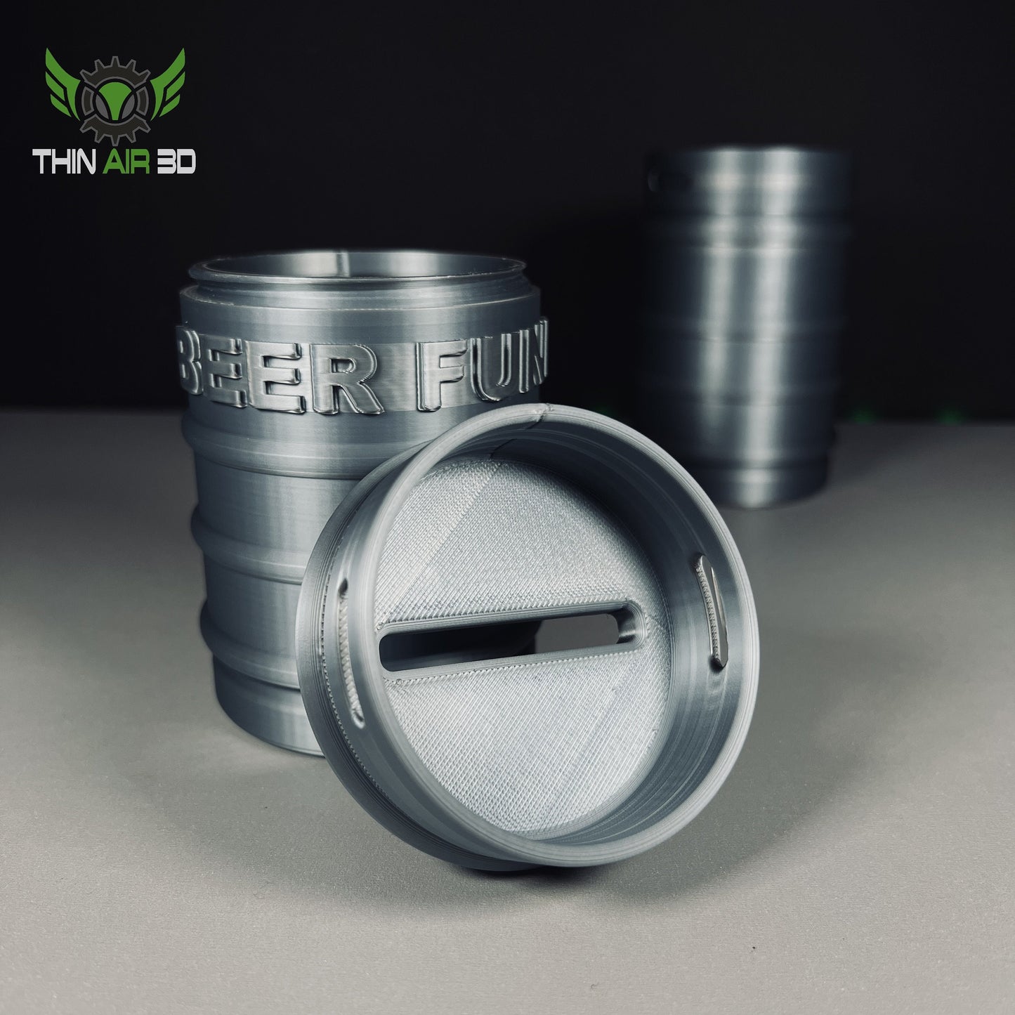 3D Printed Beer Keg Bank – Eco-Friendly PLA, Customizable Size