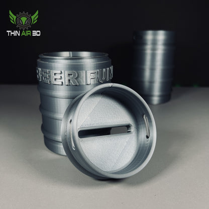 3D Printed Beer Keg Bank – Eco-Friendly PLA, Customizable Size
