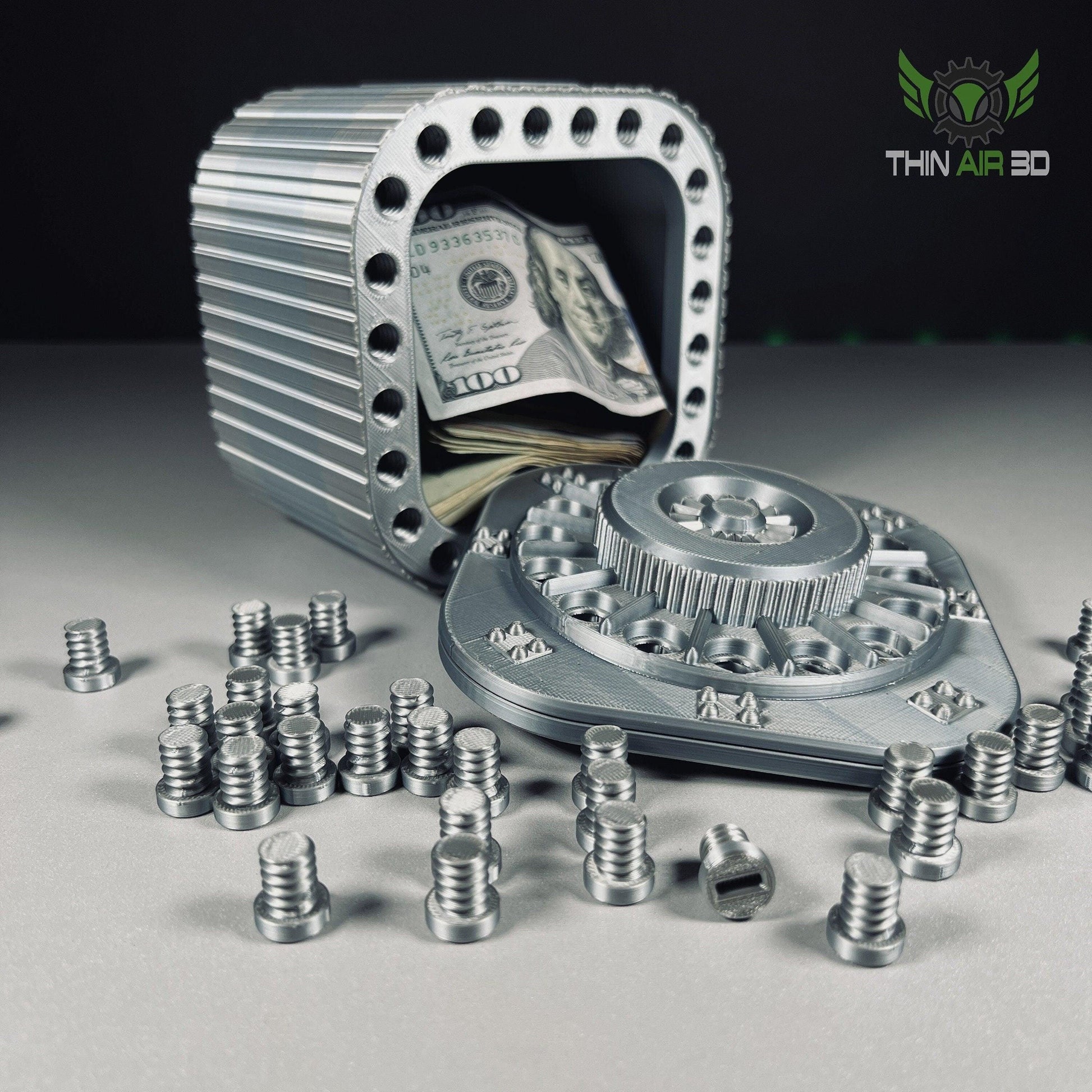 The Ultimate 3D Printed Vault Piggy Bank with 40 Screw Challenge
