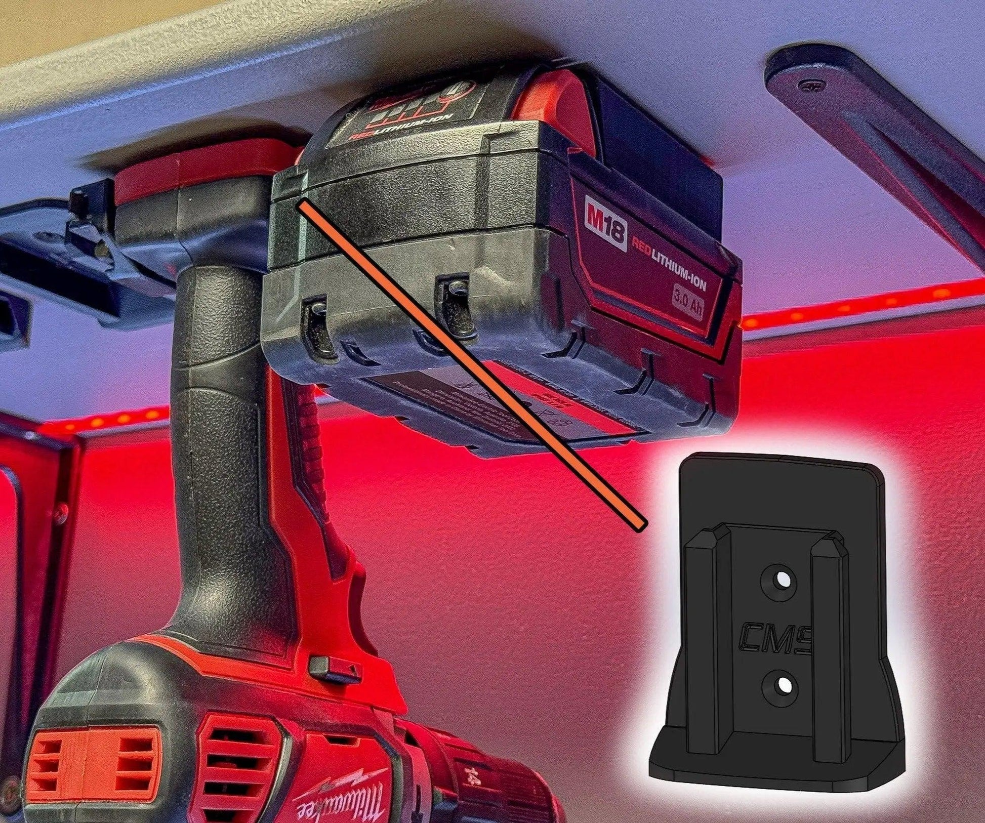 Single Tool Holder for Milwaukee M18 | Durable Convenient Tool Storage | Best Organizer for Your Workshop & Projects