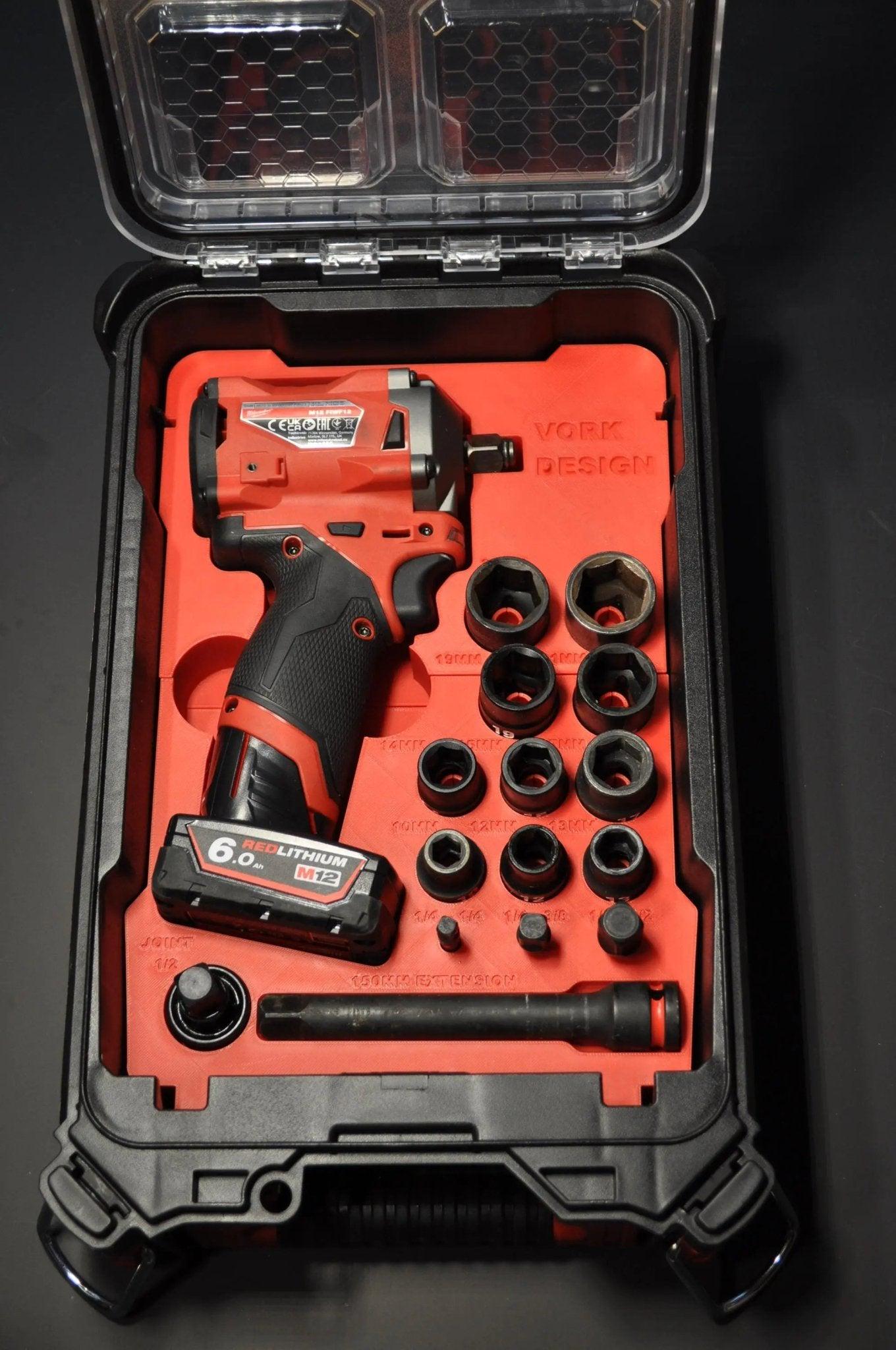 Milwaukee Packout Insert to suit M12 Fuel 1/2" Impact Wrench – USA 2555-20 / AUS/UK M12FIW12