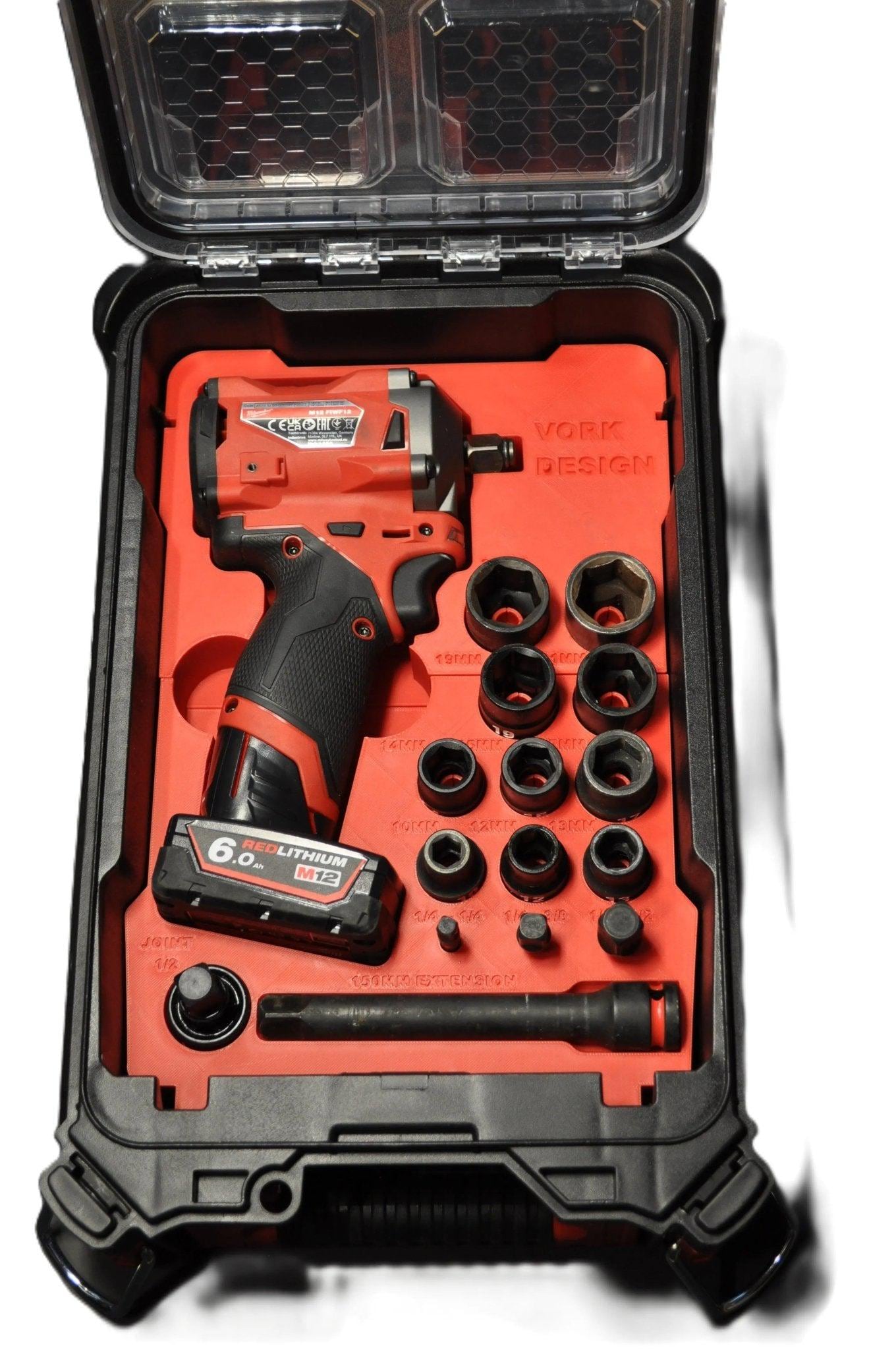 Milwaukee Packout Insert to suit M12 Fuel 1/2" Impact Wrench – USA 2555-20 / AUS/UK M12FIW12