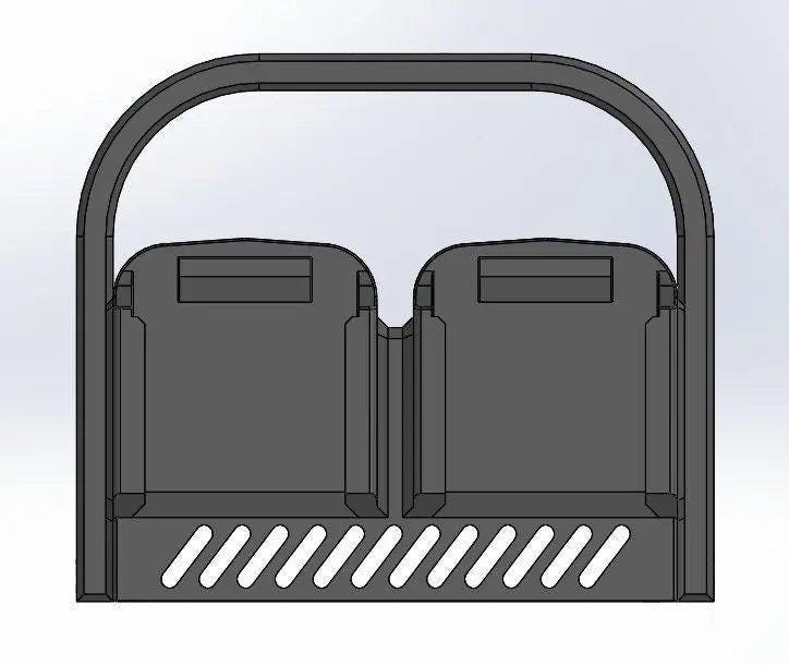 Battery Holder – Makita M18 Quad Wall-Mountable Organizer for Batteries, Storage Caddy, Heavy-Duty Tool Accessory
