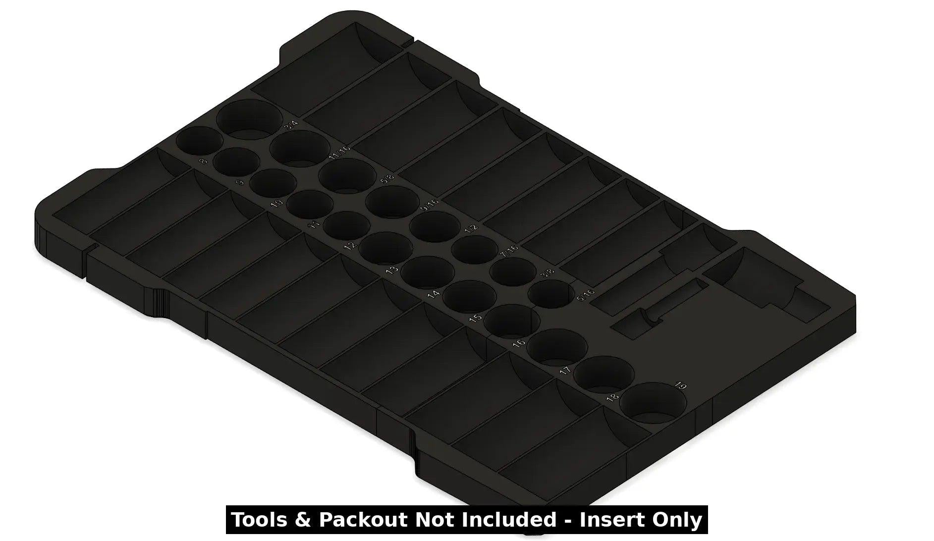 Milwaukee Packout Insert to suit 43-Piece 3/8" Impact Socket Set – USA 48-22-9481 / AUS/UK 48-22-9481
