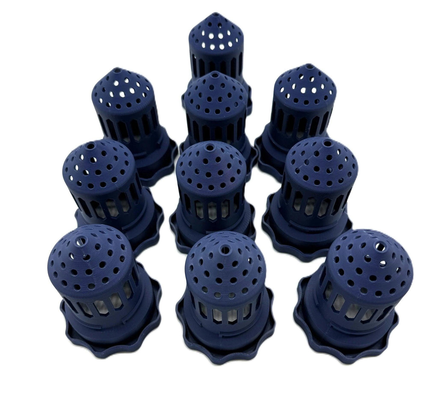 Hydroponic Tower – DIY Vertical Garden System | Modular & Expandable | 10, 20, 30, or 40 Baskets | Green with Blue Baskets