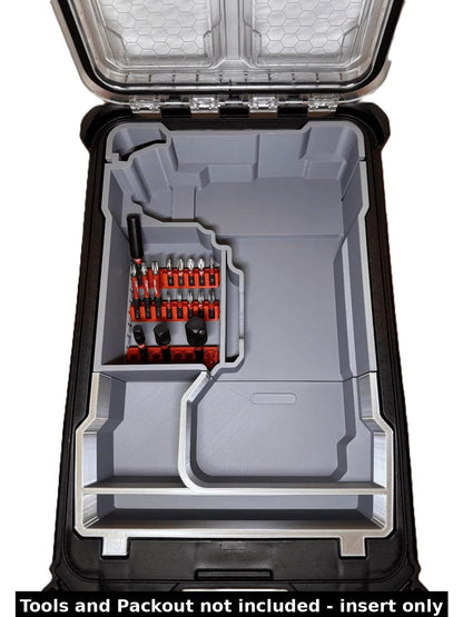 Milwaukee Packout Insert to suit M18 Fuel Drill Gen 3 or Gen 4 – USA 2804-20 2904-20 / AUS/UK M18FPD2 & M18FPD3