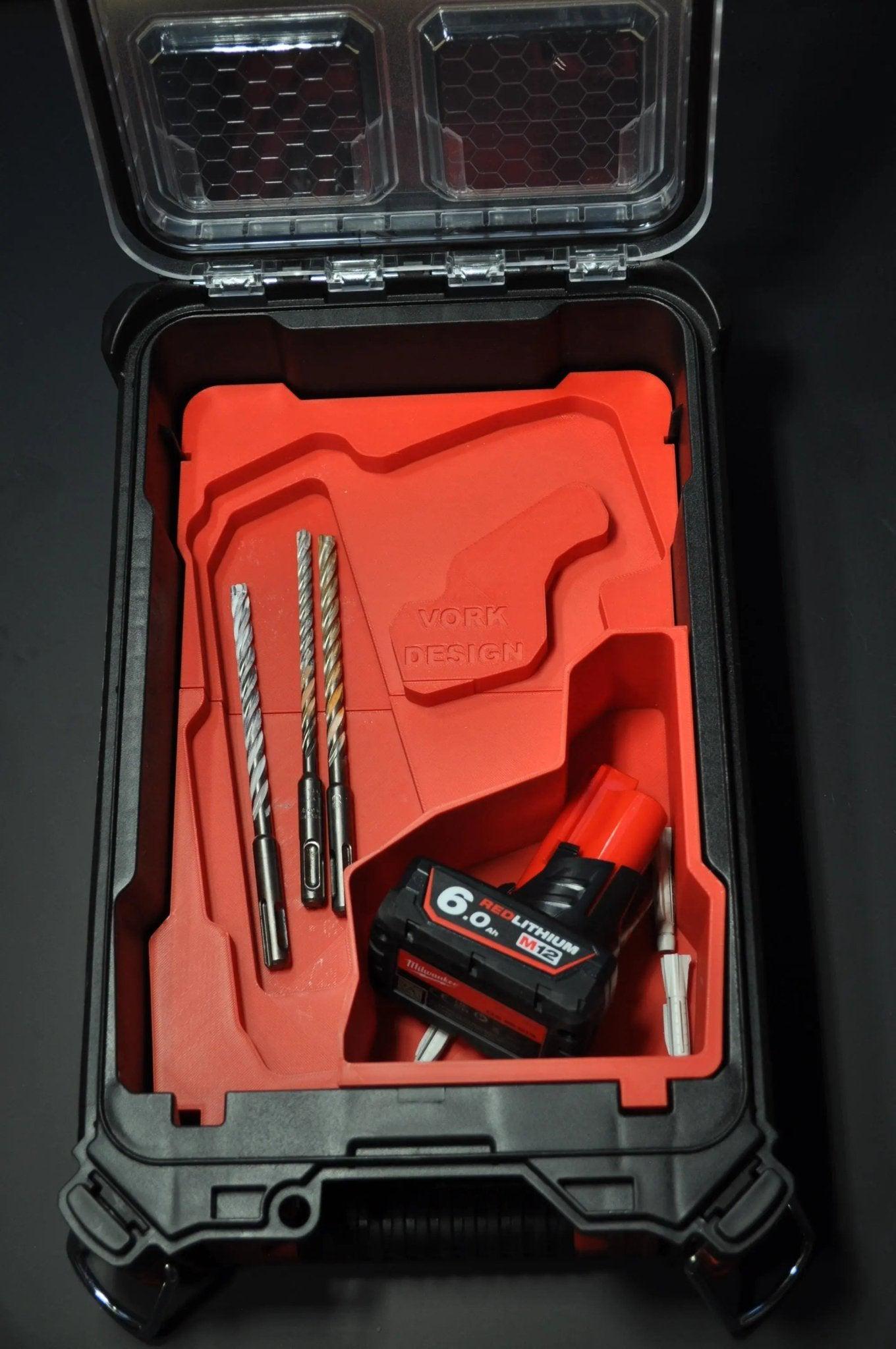 Milwaukee Packout Insert to suit M12 Fuel SDS Plus Rotary Hammer – USA 2416-20 / Aus/UK M12CH suit 48228435