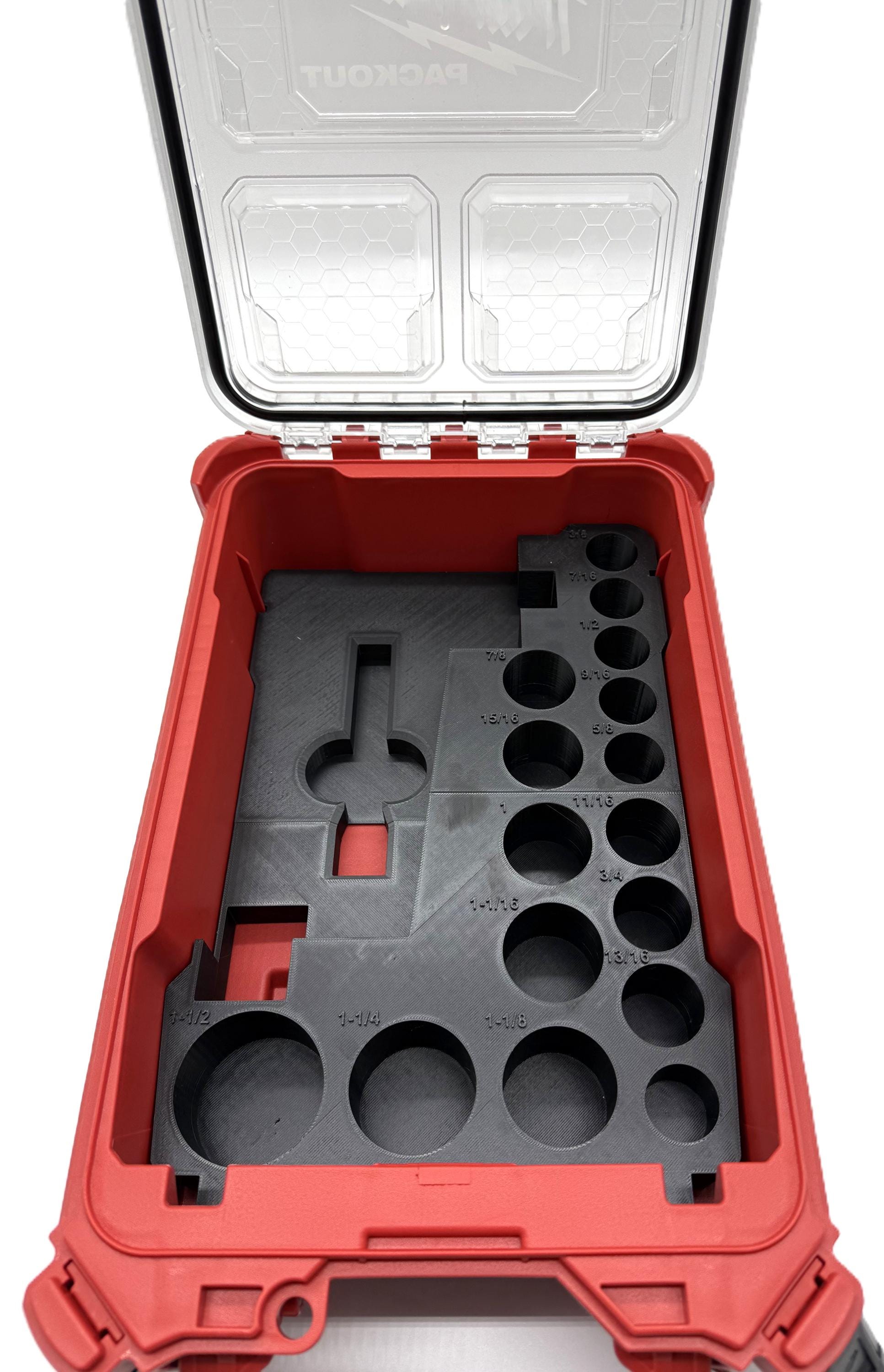 Milwaukee Packout Insert to suit 1/2" Mid-Torque Impact Wrench & SAE Sockets – USA 2962-20 / Aus/UK M18FIW2F12