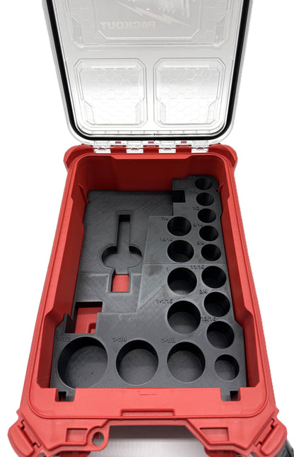 Milwaukee Packout Insert to suit 1/2" Mid-Torque Impact Wrench & SAE Sockets – USA 2962-20 / Aus/UK M18FIW2F12