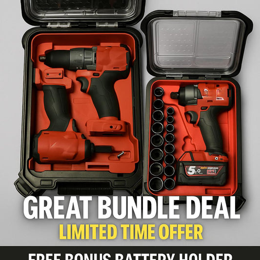 Milwaukee Packout Insert Bundle – M18 Gen 4 Combo + Mid Torque Impact Wrench & Socket Organizer | Fits 2904-20, 2953-20, 2962-20