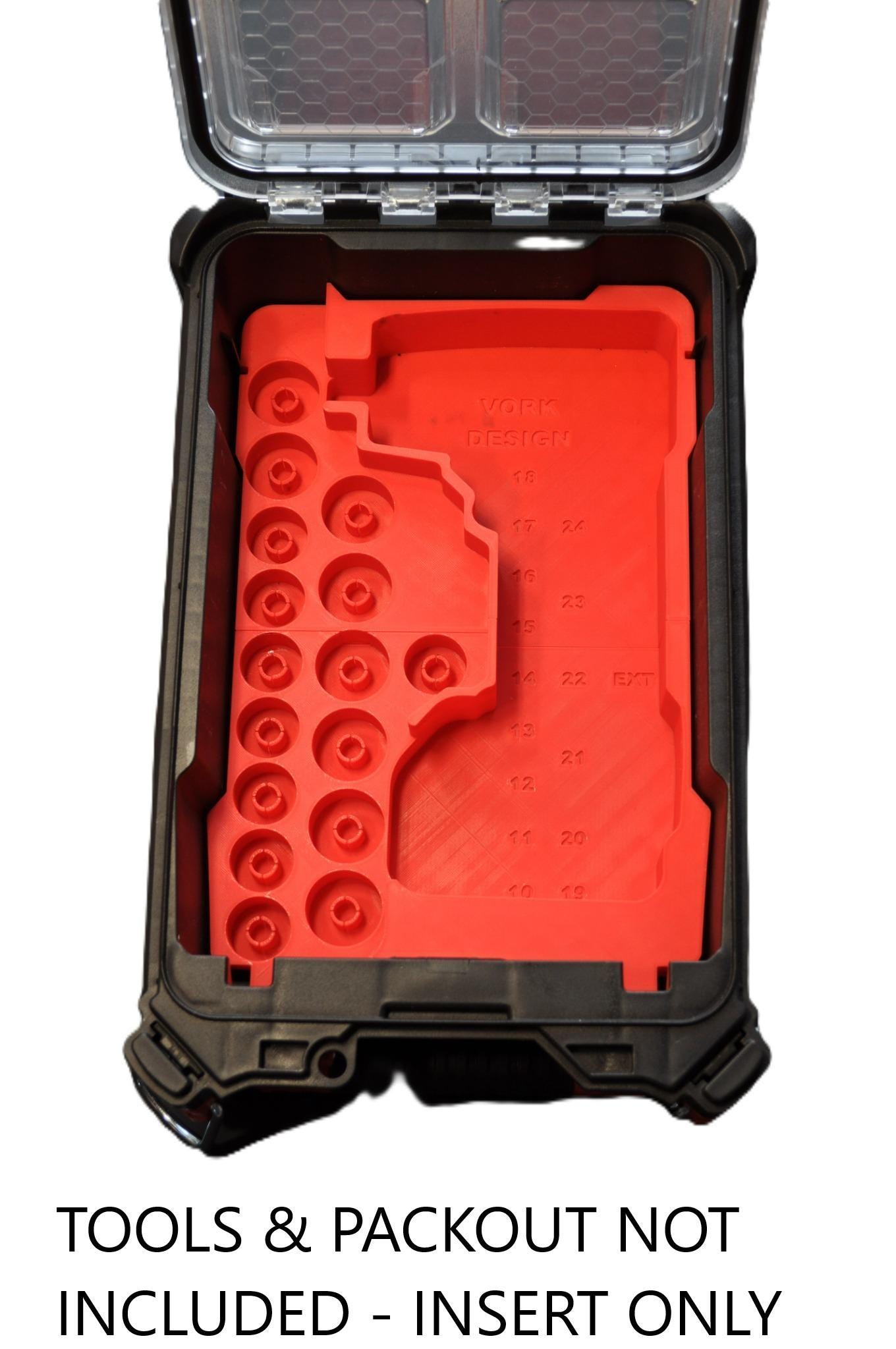 Milwaukee Packout Insert Bundle – M18 Gen 4 Combo + Mid Torque Impact Wrench & Socket Organizer | Fits 2904-20, 2953-20, 2962-20