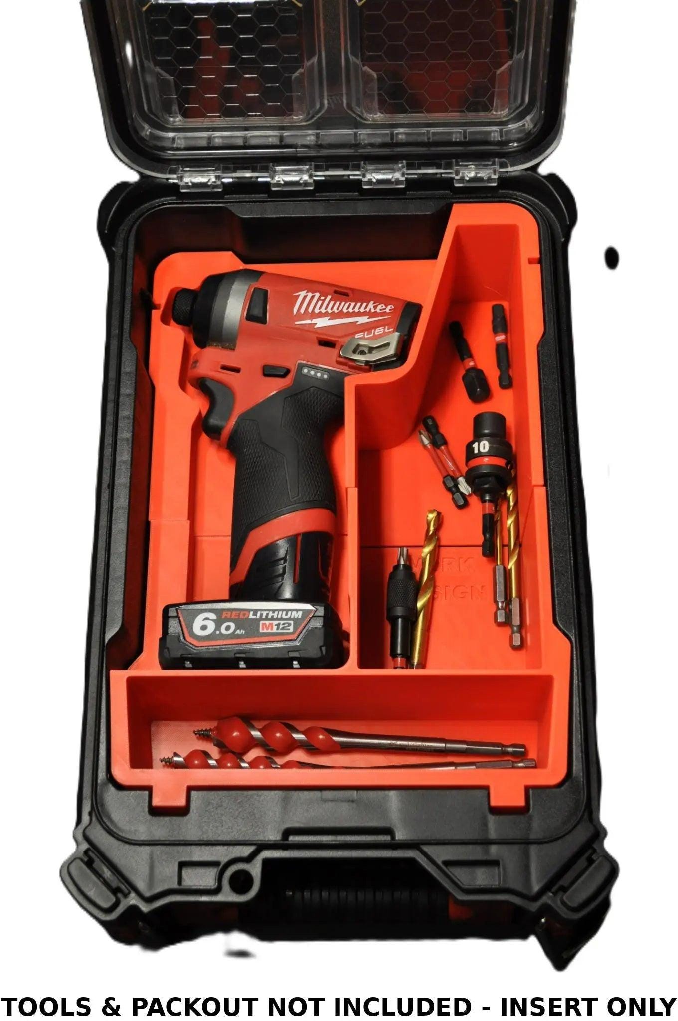 Milwaukee Packout Insert to suit M12 Fuel Impact Driver Gen 2 – USA 2553-20 / AUS/UK M12FID2