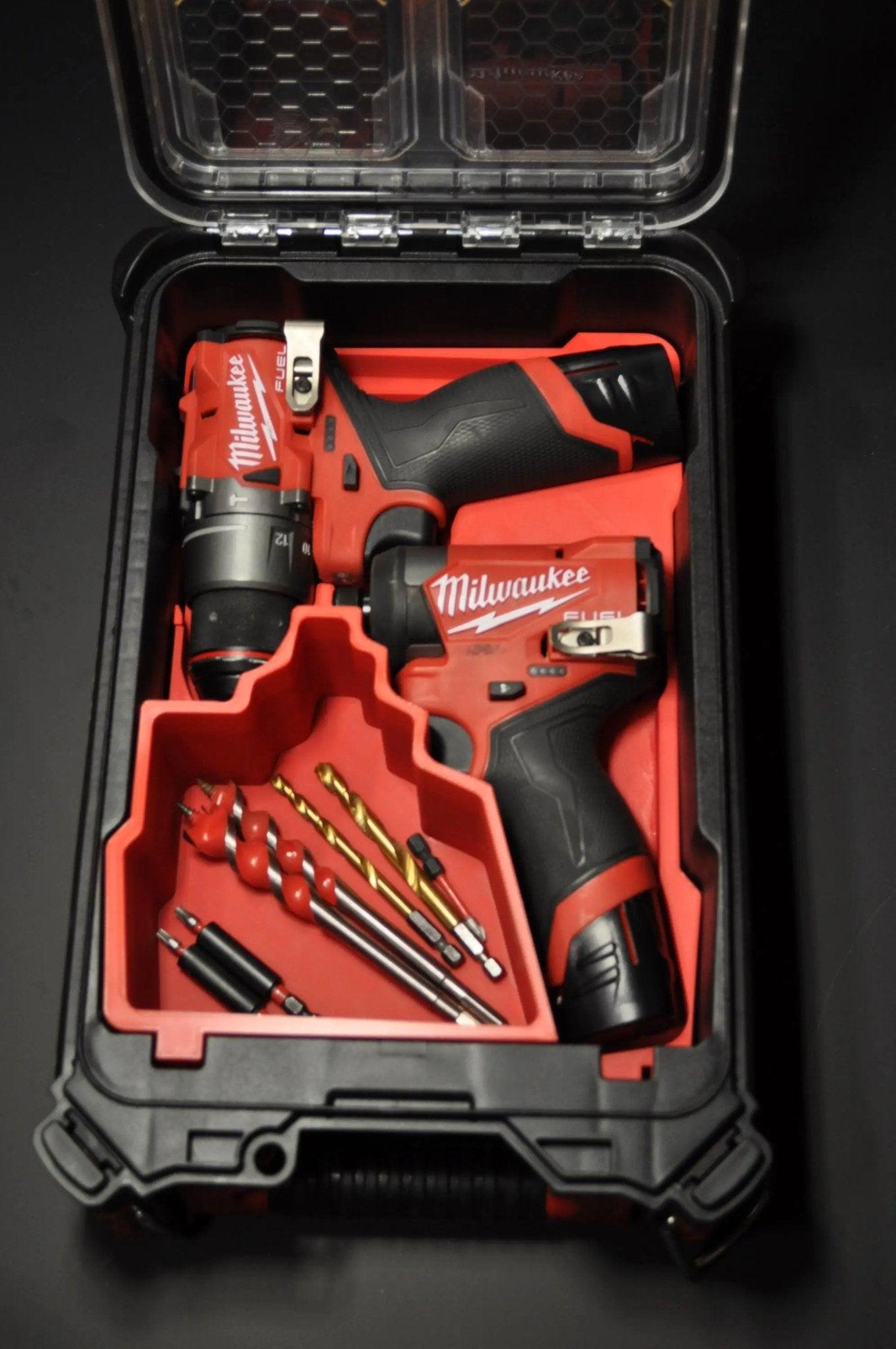 Milwaukee Packout Insert to suit M12 Fuel Drill and Impact Driver Combo Gen 3 – USA 3404-20 & 3453-20 / AUS/UK M12FPD3 M12FID3