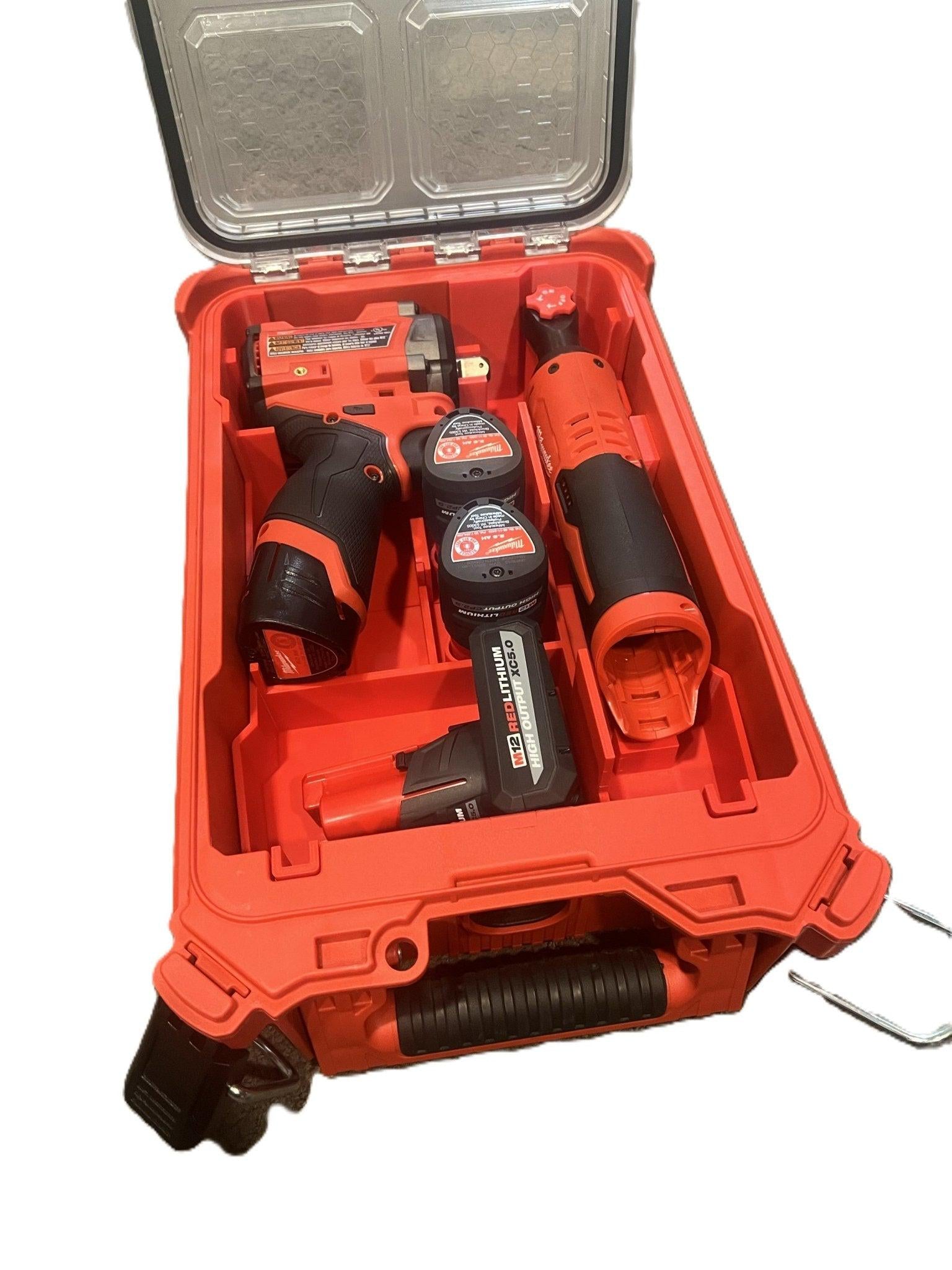 Milwaukee Packout Insert to suit M12 Gen 2 Impact Wrench & Ratchet – USA 2554-20 2557-20 / AUS/UK M12FIW38 M12FIR38