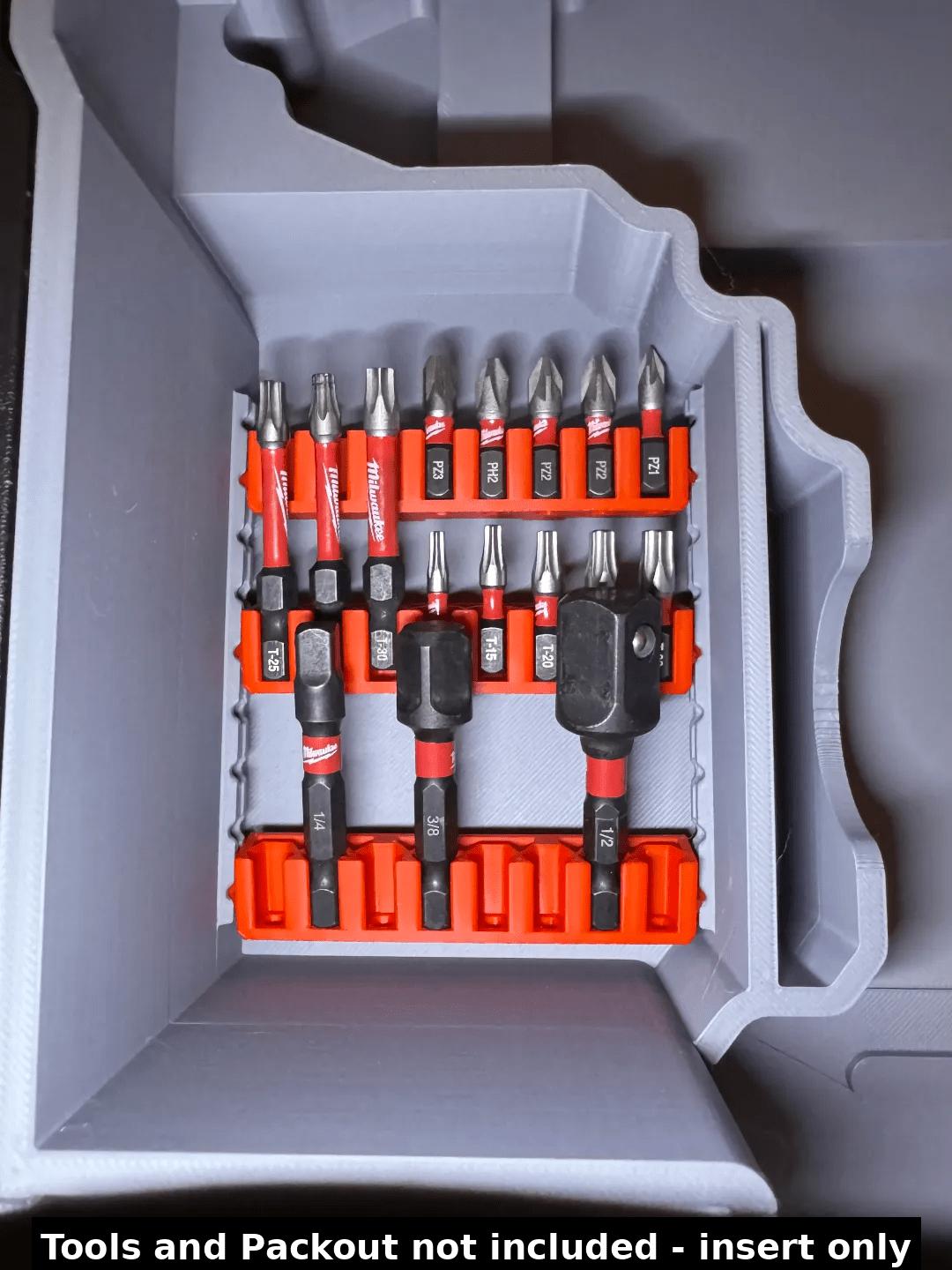 Milwaukee Packout Insert to suit M18 Fuel Drill Gen 3 or Gen 4 – USA 2804-20 2904-20 / AUS/UK M18FPD2 & M18FPD3